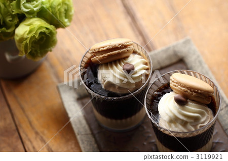 咖啡果凍 鮮奶油 糕點 3119921