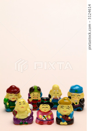 Seven Lucky New Year's cards Seven Lucky New Year's cards 3124614