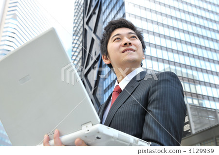 business man, laptop, using laptop 3129939