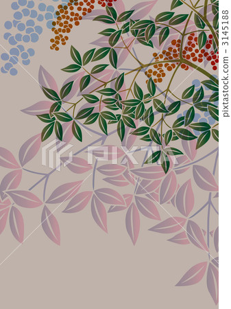 fruit of the nandin, nandina, leaf 3145188