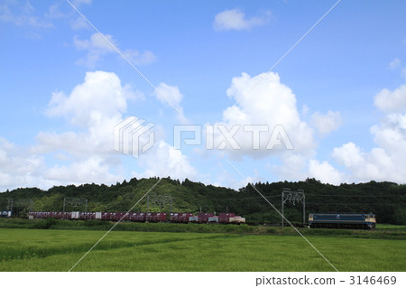 Takeshimen rail freight train 3146469