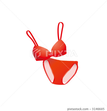 Illustration of red bikini (swimwear) 3146685