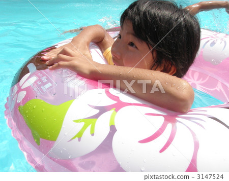 inflatable, swimming ring, girl 3147524