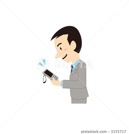 操作手機一個人的例證 3155717