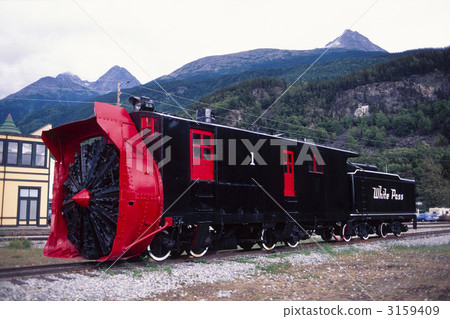 白色通行證＆育空路線的積雪的清除蒸汽機車 3159409