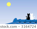 moon watching, cat, pussy 3164724