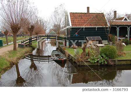zaanse schans, townscape, boat 3166793