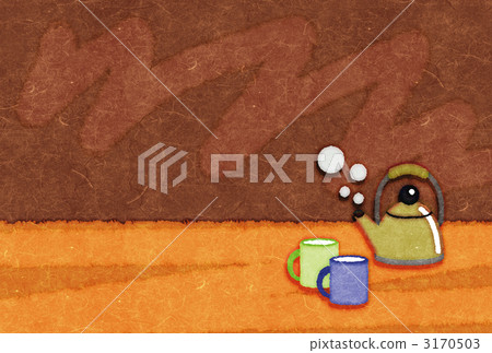 提花使用日本紙和馬克杯插圖 3170503