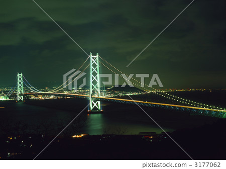 明石橋的夜景 3177062