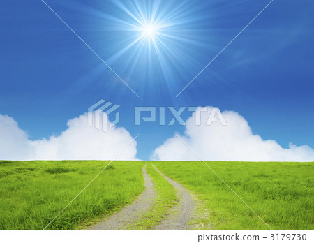 乾草原和藍天道路 3179730
