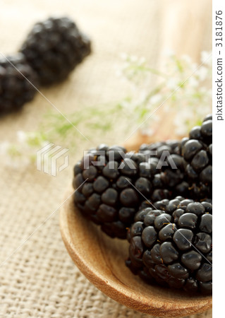 Blackberry on wooden spoon 3181876