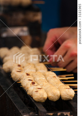 grilling on skewer, fish ball, meat ball 3181965