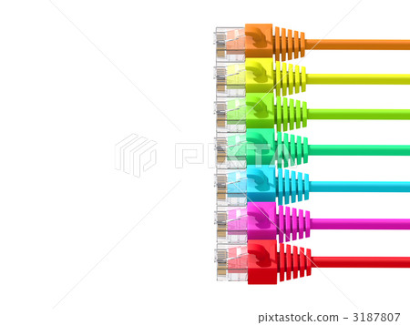 LAN Cable Alignment - Stock Illustration [3187807] - PIXTA
