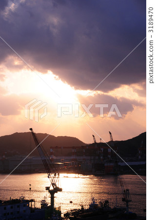 Evening view at Nagasaki Harbor Evening view at Nagasaki Harbor 3189470