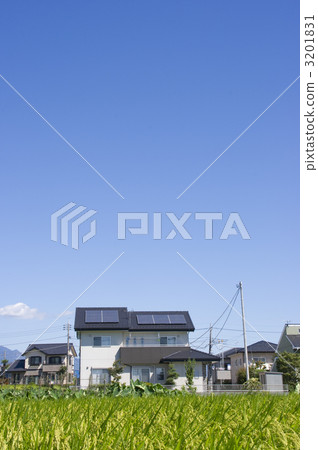 Eco houses and rice cultivation Eco houses and rice cultivation 3201831