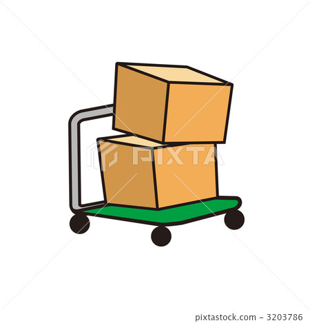 Trolley and luggage illustration Trolley and luggage illustration 3203786