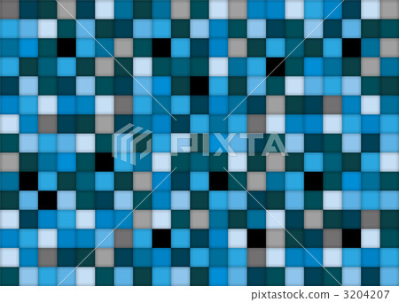 方形圖案藍色_帶陰影（1個質量） 3204207