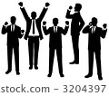 A silhouette illustration of a businessman who poses a gut 3204397