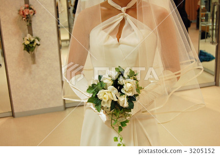 bride, newly-married woman, western clothes 3205152