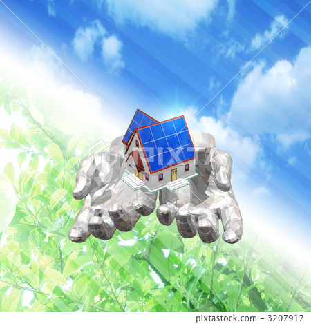 Solar house on hand / solar power house 3207917
