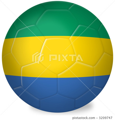 Soccer ball _ national flag _ Gabon 3209747