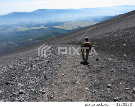 climbing mt. fuji, climber, above the clouds 3220228