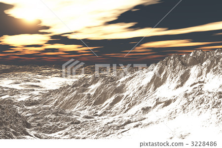 Evening landscape Evening view of winter mountain Evening landscape Evening view of winter mountain 3228486