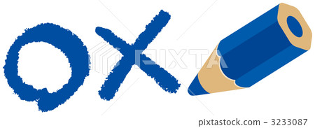 圓圈和十字標記和藍色粉紅色 3233087