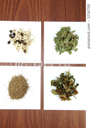 Health tea material 4 types · Brown board Vertical position Health tea material 4 types · Brown board Vertical position 3236700