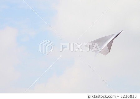Blue sky back paper airplane Blue sky back paper airplane 3236833