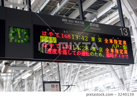 gale, shinkansen platform, departure guide plate 3240139