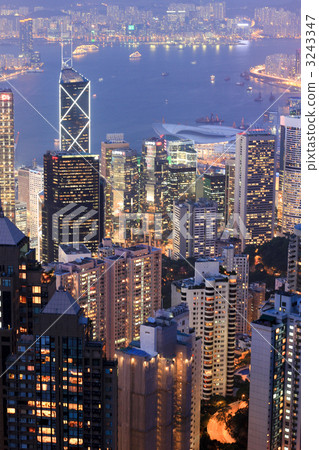Twilight / Immediately after sunset / Victoria Peak / Hong Kong Island / Hong Kong 3243347