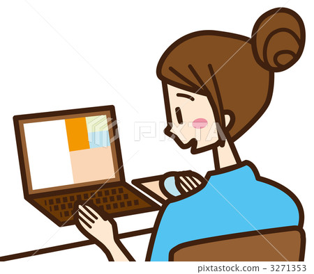 A woman who plays the Internet A woman who plays the Internet 3271353