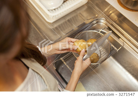 peeling, skin peeling, kitchen knife 3271547