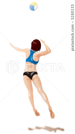 女子沙灘排球（藍色背心） 3280133