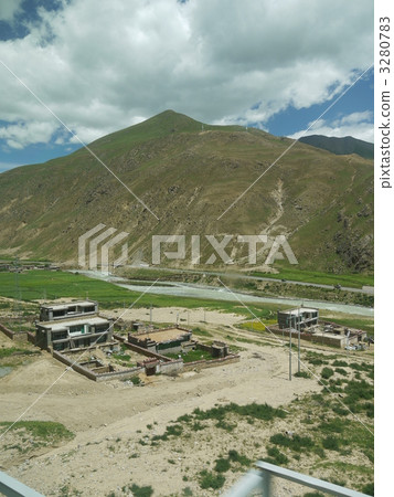 西藏藍色內閣鐵路車窗風景 3280783