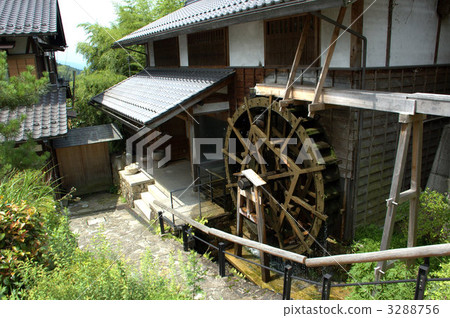 magome, nakasendou, waterwheel 3288756