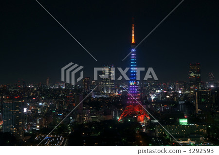 鑽石面紗 夜景 東京鐵塔 3292593