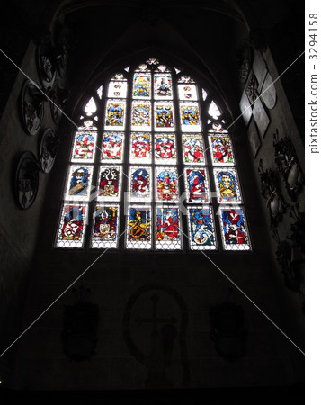 Stained glass of St. Lorenz church Stained glass of St. Lorenz church 3294158