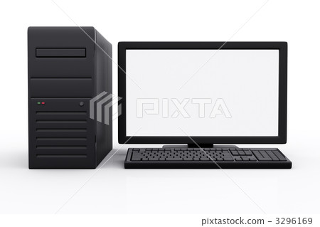 Personal computer and monitor _ front Personal computer and monitor _ front 3296169