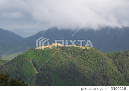 View of Takeda Castle Ruins from Temple Cloud View of Takeda Castle Ruins from Temple Cloud 3300226