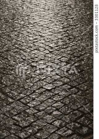 Stone inlayed street. Stone inlayed street. 3301128