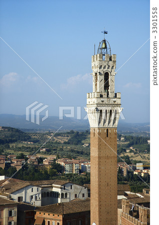 Bell Tower and Buildings in Siena Bell Tower and Buildings in Siena 3301558