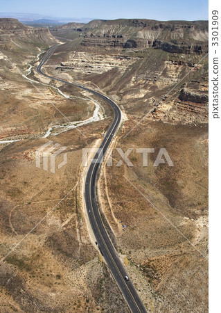 Desert scenic road. 3301909