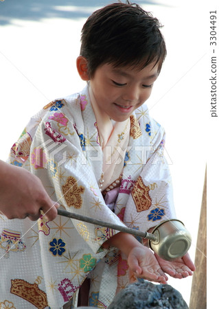 穿著和服 日式服裝 七五三 3304491