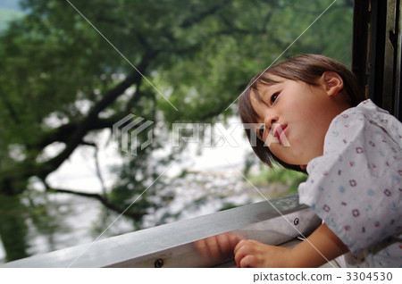 A child looking out from a car window A child looking out from a car window 3304530