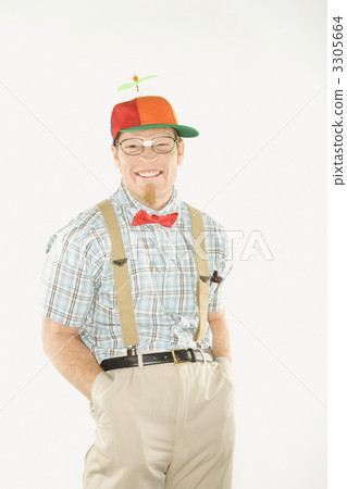 Man dressed like geek. 3305664