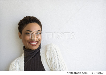 Attractive smiling woman. Attractive smiling woman. 3309862
