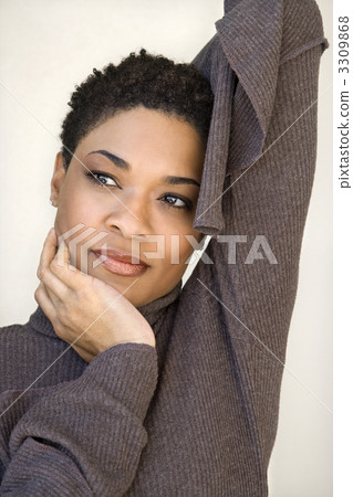 Portrait of pretty woman. Portrait of pretty woman. 3309868