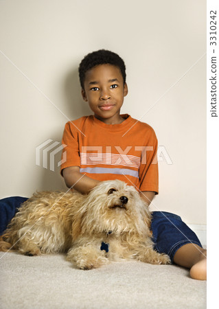 Young Boy with Dog 3310242
